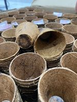Grandes jardinières suspendues écologiques pour la maison et le jardin, pots ronds en fibre de coco pour la décoration intérieure/extérieure, en provenance du Vietnam