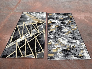Tapis Adiva turc en polyester shaggy, tissé jacquard, fabriqué à la machine, à poils longs, rembourré, réversible, lavable, antidérapant, antimicrobien - Product Image 3