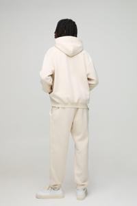 ชุดวอร์ม2ชิ้นมีฮู้ดสำหรับผู้ชายชุดกีฬากลางแจ้งขนาดพิเศษระบายอากาศได้ดีชุดกางเกงขาบานลายพื้นสำหรับฤดูหนาว - Product Image 2