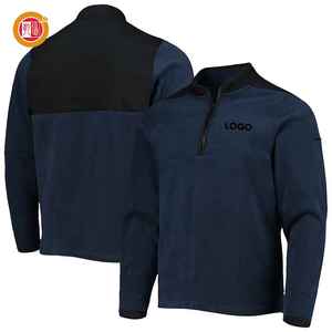 Sweat-shirt de sport pour hommes imprimé d'hiver tricoté en gros personnalisé 1/4 sweat à capuche de golf à fermeture éclair - Product Image 4