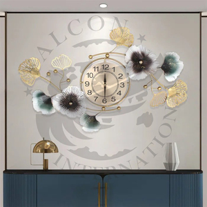 นาฬิกาแขวนผนังชุบทองดีไซน์ใหม่สไตล์นอร์ดิกที่ทันสมัยสำหรับตกแต่งผนังห้องนั่งเล่นตกแต่งบ้าน - Product Image 1