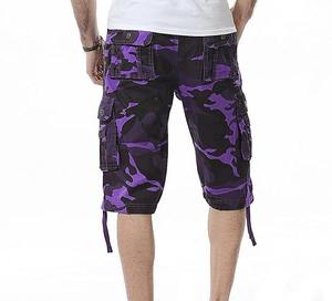 Pantalones cortos Cargo de lona sólida Vintage para hombre, pantalones cortos de secado rápido informales ecológicos tácticos utilitarios de verano personalizados al por mayor - Product Image 4