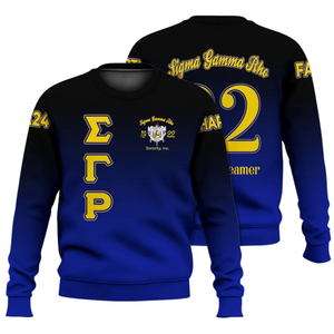 Sweat-shirt à col rond Sigma Gamma Rho bleu or 1922, vêtements de sororité grecque, polaire premium, pull décontracté d'hiver, tenue pour femmes - Product Image 3