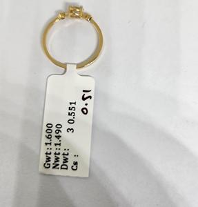 Anillo de Compromiso de Diamante Solitario de 0.04 Ct Dwt, Oro Sólido de 14K con Baño de Rodio, Joyería de Alto Pulido para Exportación al por Mayor - Product Image 6