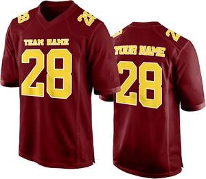 Camiseta de fútbol americano para jóvenes y adultos totalmente personalizable con nombres de logotipos de equipos y diseños sublimados - Product Image 1