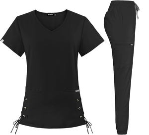 ชุดเครื่องแบบพยาบาล2ชิ้นชุดยูนิฟอร์มผ้าคอตตอนชุดผ่าตัดทางการแพทย์ OEM ออกแบบได้ตามต้องการเสื้อผ้าเพื่อความปลอดภัยในโรงพยาบาล - Product Image 2