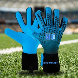 Gants de gardien de but confortables et respirants en néoprène bleu avec sangle élastique en latex allemand de 4 mm et injection de caoutchouc T-Tab - Product Image 3
