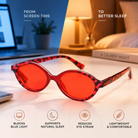 Lunettes de sommeil œil de chat tendance, verres rouge ambre, lunettes anti-lumière bleue pour femmes, fabrication OEM