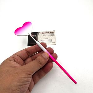 Heart Shaped Pink <b>White</b> Ombre Lash Mirror Makeup Inspection Mirror Customised Logo Printing OEM Service - Product Image 3