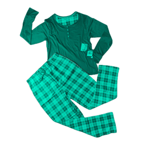 100% coton femmes 2025 été nouveau deux pièces ensemble Y/D long pyjama et manches longues t-shirt pantalons longs taille élastique pyjamas pour femmes - Product Image 3