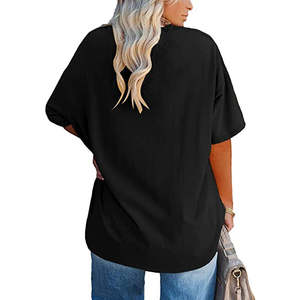 Custom Casual Custom Design Plain t Shirt for Womens Oversized Drop Shoulder Cotton <b>Tshirt</b> for Women Girls - Product Image 4