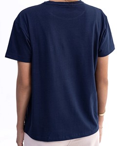 T-shirt de fitness à séchage rapide pour femmes doux et confortable parfait pour l'exercice course à pied et activités décontractées col rond couleur bleue - Product Image 2