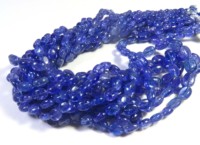 Magnifiques perles ovales en Tanzanite bleue naturelle, de haute qualité, lisses, polies, transparentes, traitées thermiquement, pleochroïques, 5x4-9x6mm