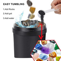 Polisseuse rotative miniature pour bijoux Boasta Factory 16W, baril de 900 ml pour le nettoyage, la finition, l'ébavurage et le polissage de petites pièces