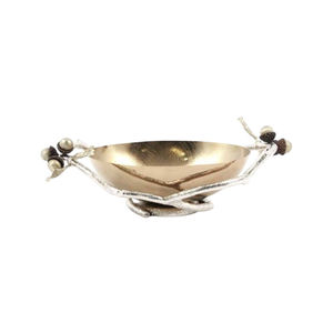 Tazón Triple de Acero Inoxidable Hecho a Mano con Motivo de Rama, Elegante Tazón Decorativo para Condimentos, Frutos Secos y Aperitivos - Product Image 6