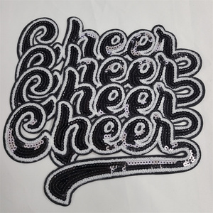 Cheerleader Terno Lantejoula Cheerleading Bordado Patch Vestuário <span class=keywords><strong>Glitter</strong></span> Ferro-On/Costurar-On Alfabeto Bordado <span class=keywords><strong>Patches</strong></span> - Product Image 5