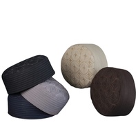 Topi Kufi Bordir Grosir untuk Pria, Topi Sholat Bernapas untuk Pria, Topi Kufi Muslim untuk Pria
