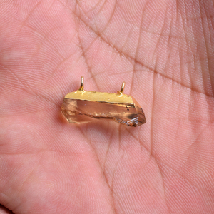 Natural Citrine Raw <b>Pendant</b> Necklace Pointed <b>Crystal</b> Wire-Wrapped Yellow Gemstone Jewelry Healing <b>Crystal</b> November Birthstone - Product Image 3