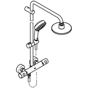 Para el sistema de ducha termostático a batería Grohe TEMPESTA C SYSTEM 160 m, juego de baño cromado - Product Image 5