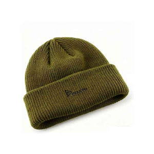 Royal Blue Acrylic <b>Winter</b> Warm Beanie <b>Hat</b> with Custom Embroidered Logo and Bows Pattern Solid Color Custom Label for Men <b>Women</b> - Product Image 3