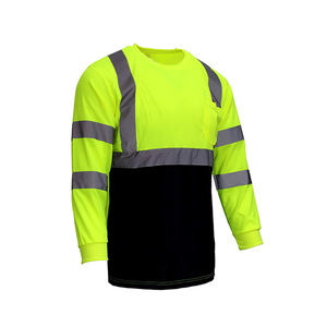 เสื้อกั๊กนิรภัยกันน้ำ Ansi Class 3เรืองแสงสีเหลืองปรับแต่งได้มีซิปด้านหน้าระบายอากาศได้ดีมองเห็นได้ชัดเจน - Product Image 1