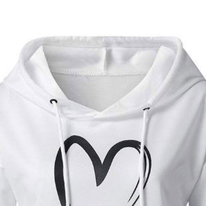 เสื้อมีฮู้ดแขนยาวผ้าฟลีซผ้าฝ้าย100% ของผู้หญิงเสื้อมีฮู้ดเสื้อสวมหัวแขนยาวเสื้อฮู้ดผ้าระบายความร้อนฤดูใบไม้ร่วงฤดูหนาวด้านหน้าสไตล์ไฮสตรีท - Product Image 5