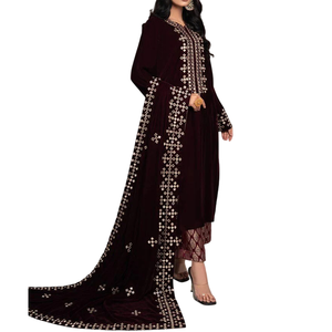 ชุดเดรสกำมะหยี่สุดหรู ขายส่ง งานแฮนด์เมด ผลิตอย่างมืออาชีพ ชุดราตรียาวทันสมัย ชุดเจ้าสาว แฟชั่นฤดูหนาว ชุดงานเลี้ยง คุณภาพสูง - Product Image 4