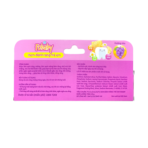 Dentifrice pour enfants taille normale enfants bébé à nouveau Top FO'U de 6 mois aux enfants saveur de raisin 50g - Product Image 4