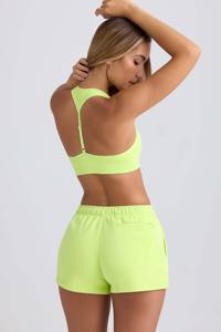 Short de survêtement personnalisé Key Lime taille moyenne avec poches pour femmes, short de fitness doux et respirant à taille haute pour femmes - Product Image 5