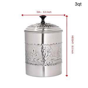 Bocaux uniques en acier inoxydable pour espèces alimentaires fruits secs conteneur de stockage pot maison hôtel restaurant cuisine décoration - Product Image 3