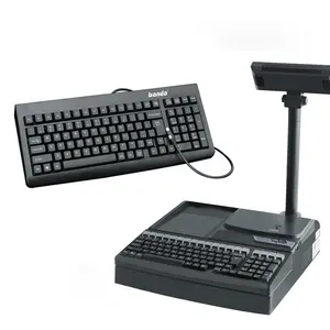 Usb Ps 2光学Usb C型台式Pos键盘透明键帽收银机POS键盘可编程