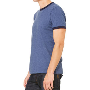 Chemises pour hommes à manches courtes à séchage rapide T-shirt extensible dans 4 sens Ringer Crew Neck T Shirts - Product Image 5