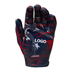 Gants de football américain professionnels pour jeunes et adultes, avec logo personnalisé, pour sports de plein air, confortables et dotés d'une fermeture. - Product Image 3