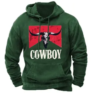 Hoodies En Sweatshirt Heren Hoodie Cowboy Grafische Pullover Oversized Mannen Tops Mannelijke Yellowstone