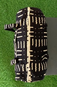 Handmade Durable Cotton Block Print Black Casual Sport Weekender Duffle Bag Travel Gym Yoga Quilted Luxury Eco-Friendly Large - Product Image 3