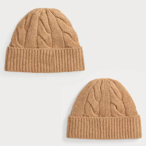 Vente directe usine – Bonnets en coton vierge tricotés personnalisés pour l'hiver, design tendance et élégant - Product Image 6