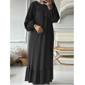 Abaya manches longues à volants à la mode pour printemps et automne pour femmes musulmanes, à vendre, nouveauté - Product Image 4