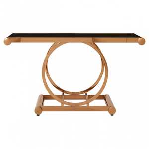 Elegante Mesa Consola de Mármol Blanco Media Luna con Patas Doradas, Diseño Moderno y Lujoso para la Entrada - Product Image 6