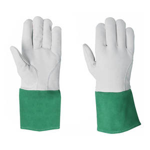 Gants de travail de soudeur résistants à la chaleur extrême avec logo personnalisé du meilleur design Gants de sécurité de soudage en cuir respirants de qualité supérieure - Product Image 5