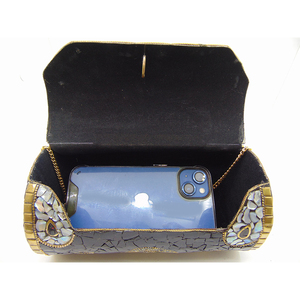Nueva colección de bolso de noche de mosaico de Metal de lujo hermosas cadenas de monedero de embrague para fiestas de boda Casual disponible diferente - Product Image 3