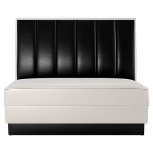 Asientos de Cuero Vinílico Blanco y Negro para Restaurante, Sofá Banqueta Tapizado para Cafetería, Comedor, Hotel - Product Image 2