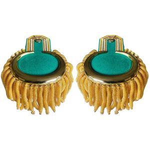 Epaulettes con Flecos de Estilo Ajedrez y Telaraña, Epaulettes Napoleónicas Doradas con Flecos - Product Image 6