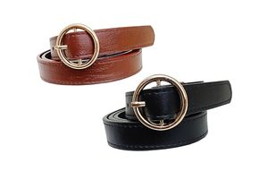 Venta al por mayor de las mujeres más tamaño de cuero genuino cinturones Casual cuero de vaca negro con hebilla de acero para Jeans Pantalones Vestido - Product Image 6