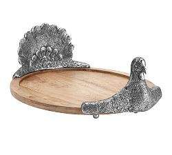 Tazón de tortuga de madera de acacia con asas plateadas para servir Ideal para aperitivos de queso y utensilios de cocina decorativos con temática de animales - Product Image 5