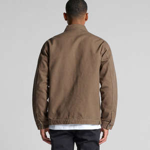 Veste imperméable à capuche en toile de coton 100% durable pour l'hiver, broderie du logo sur le devant, design de vêtements de travail propres, utilitaire quotidien - Product Image 5