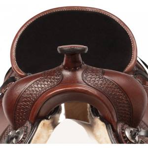 Meilleure vente en cuir véritable cheval selle ensemble de haute qualité Western Pleasure Trail Tack Headstall ensemble outil usiné à la main en gros - Product Image 5