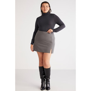 Blusa de Cuello Alto para Mujer, Talla Grande, de Viscosa y Elastano, Ajustada al Cuerpo, Marca ETHIQUET Emerybb - Product Image 2