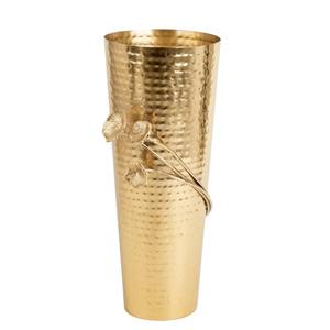 Florero de Metal martillado en tonos dorados moderno con diseño de loto Centro de mesa de lujo para sala de estar y decoración del hogar - Product Image 3