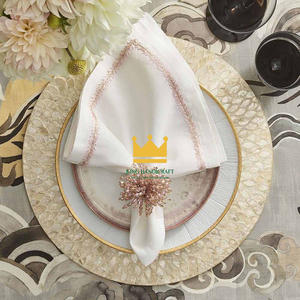 Assiettes de présentation en incrustation de nacres fabriquées pour la salle à manger Vaisselle rustique Vaisselle Décoration Napperon Offre Spéciale - Product Image 5