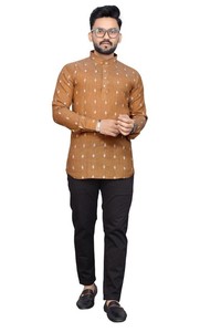 Dhwaja Export Ensemble Kurta et pantalon confortables en soie indienne et pakistanaise à séchage rapide et à coupe régulière pour les fêtes formelles - Product Image 4